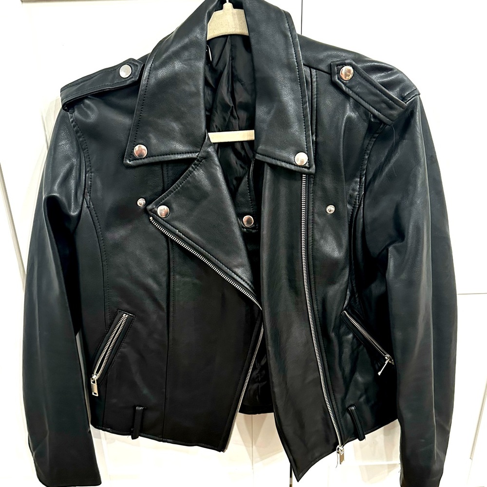 Topshop leather motorcycle jacket
